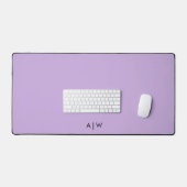 Minimal Modern Lavendel Monogram Initialen Kantoor Bureaumat (Keyboard & Muis)