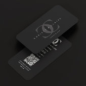 Minimal Modern Logo C Zwart Grijs Monogram Visitekaartje