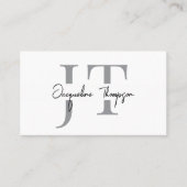 Minimal Modern Luxury Black and White Simple Visitekaartje (Voorkant)