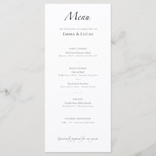Minimal Modern Luxury | Elegant Black & White Menu (Voorkant)