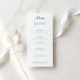 Minimal Modern Luxury | Elegant Black & White Menu