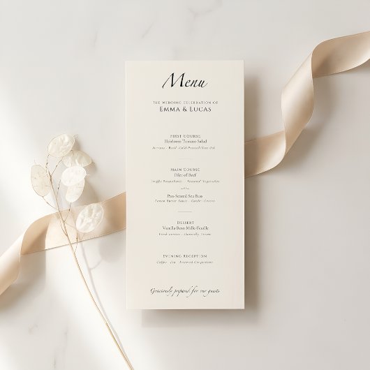 Minimal Modern Luxury | Elegant Black & White Menu