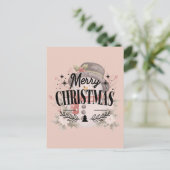 Minimal Modern Merry Christmas Briefkaart (Staand voorkant)