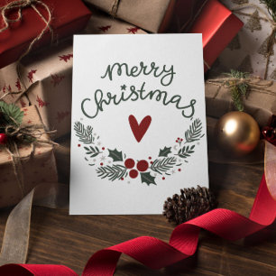 Minimal Modern Merry Christmas Briefkaart