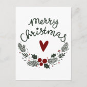 Minimal Modern Merry Christmas Briefkaart (Voorkant)