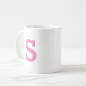 Minimal Modern Monogram Schattige Roze Initiaal Le Koffiemok (Voorkant links)