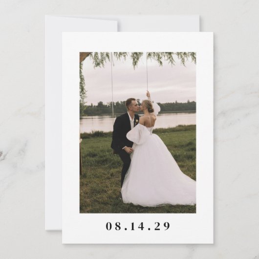 Minimal Modern Multi Photo Elopement Wedding Aankondiging (Voorkant)