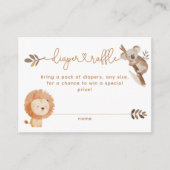 Minimal Modern Neutral Safari Animal Baby shower Informatiekaartje (Voorkant)