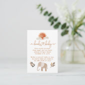 Minimal Modern Neutral Safari Animal Baby shower Informatiekaartje (Staand voorkant)