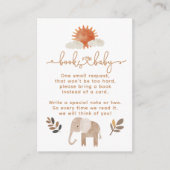 Minimal Modern Neutral Safari Animal Baby shower Informatiekaartje (Voorkant)