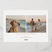 Minimal Modern New Year Photo Folie Feestdagenkaart (Achterkant)