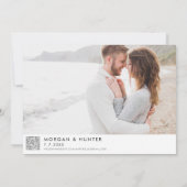 Minimal Modern North Beach MD Wedding Save The Date (Achterkant)