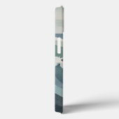 Minimal Modern Ocean Waves Waterverf Canvas Case-Mate iPhone Case (Achterkant / Rechts)