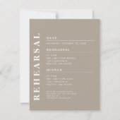 Minimal Modern Olive Grey Repetitie Diner Elegant Kaart (Voorkant)