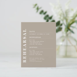 Minimal Modern Olive Grey Repetitie Diner Elegant Kaart