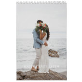 Minimal Modern Passen getrouwd Trouwfotoherinnerin Kalender (Hoes)