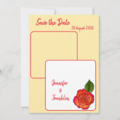 Minimal Modern Peace Rose Save the Date Wedding  Kaart (Voorkant)
