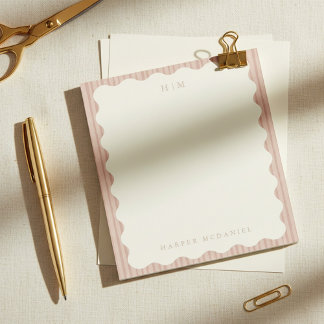 Minimal Modern Personalized Blush Notepad  Notitieblok