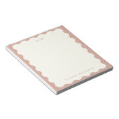 Minimal Modern Personalized Blush Notepad  Notitieblok (Schuin)