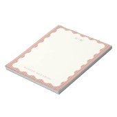 Minimal Modern Personalized Blush Notepad  Notitieblok (Linkerzijde)