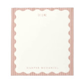 Minimal Modern Personalized Blush Notepad  Notitieblok (Voorkant)