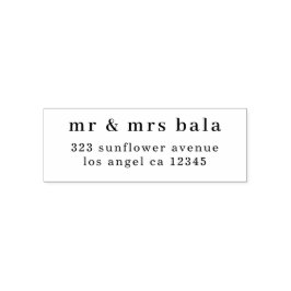 Minimal Modern | Personalized Couple Return Zelfinktende Stempel