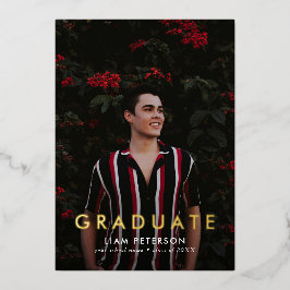 Minimal Modern Photo Afstuderen Folie Aankondiging