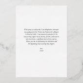 Minimal Modern Photo Afstuderen Folie Aankondiging (Achterkant)