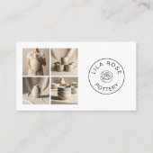 Minimal Modern Photo Collage Pottery Professional Visitekaartje (Voorkant)