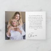Minimal Modern Photo Modern Birthday Grandma Kaart (Binnen)