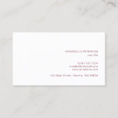 Minimal Modern Professional Dusty Roos Eenvoudig Visitekaartje (Achterkant)