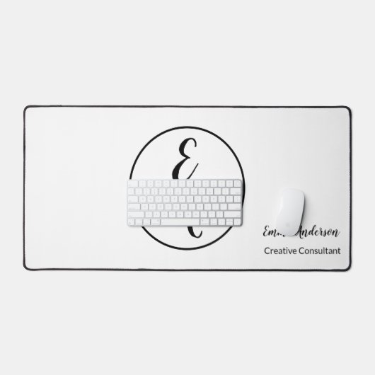 Minimal Modern Professional Monogram Bureaumat (Keyboard & Muis)