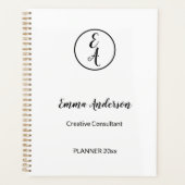 Minimal Modern Professional Monogram Planner (Voorkant)