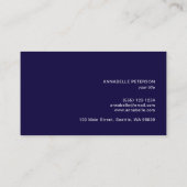 Minimal Modern Professioneel Blauw Eenvoudig Visitekaartje (Achterkant)