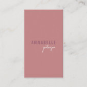 Minimal Modern Professioneel QR Code Dusty Roos Visitekaartje (Voorkant)