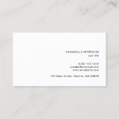 Minimal Modern Professioneel Zwart Wit Eenvoudig Visitekaartje (Achterkant)
