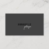 Minimal Modern Professioneel Zwart Wit Eenvoudig Visitekaartje (Voorkant)