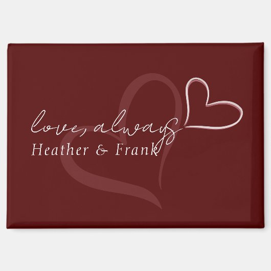 Minimal Modern Romantic Chic Valentines Day Magneet (Voorkant)