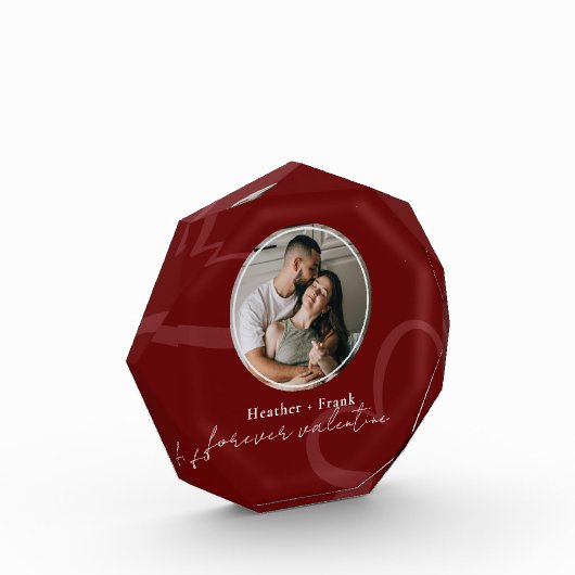 Minimal Modern Romantic Red Forever Valentines Fotoblokken (Links)