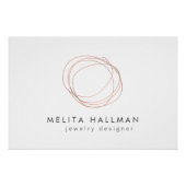 Minimal Modern Roos Gold Scribble Logo Downloaden Perfect Poster (Voorkant)