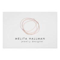 Minimal Modern Roos Gold Scribble Logo Downloaden