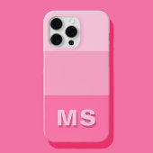Minimal Modern Roze Initiaal Monogram Case-Mate iPhone Case