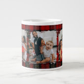 Minimal Modern Rustic Family Photo Christmas  Grote Koffiekop (Voorkant)
