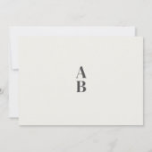 Minimal Modern Save the Date with Monogram (Achterkant)