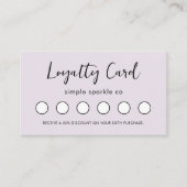 Minimal Modern Script Customer Loyalty Kaart (Voorkant)