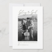 Minimal Modern Script Foto Christelijk Feestdagenkaart (Voorkant)