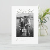 Minimal Modern Script Foto Christelijk Feestdagenkaart (Staand voorkant)