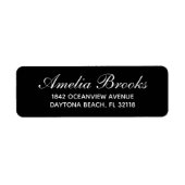 Minimal Modern Script Return Address Custom  Etiket (Voorkant)