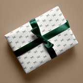 Minimal Modern Simple Bow Pattern Christmas  Cadeaupapier