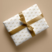Minimal Modern Simple Bow Pattern Christmas  Cadeaupapier